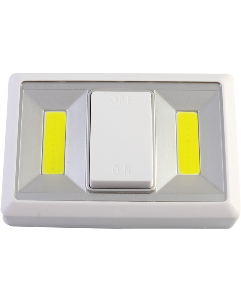 Luce a LED da parete con interruttore - 250 Lumen - con magnete - alimentazione: 4 batterie AAA (non incluse)