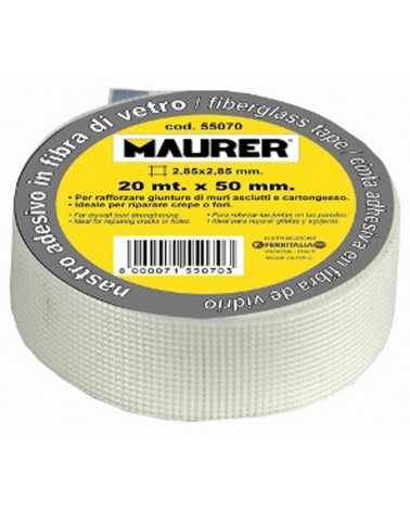Nastro rete adesivo MT90xh50mmper cartongesso  in fibra di vetro MAURER