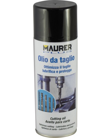 Olio da taglio MAURER PLUS spray da 400 ml - ottimizza il taglio, lubrifica e protegge