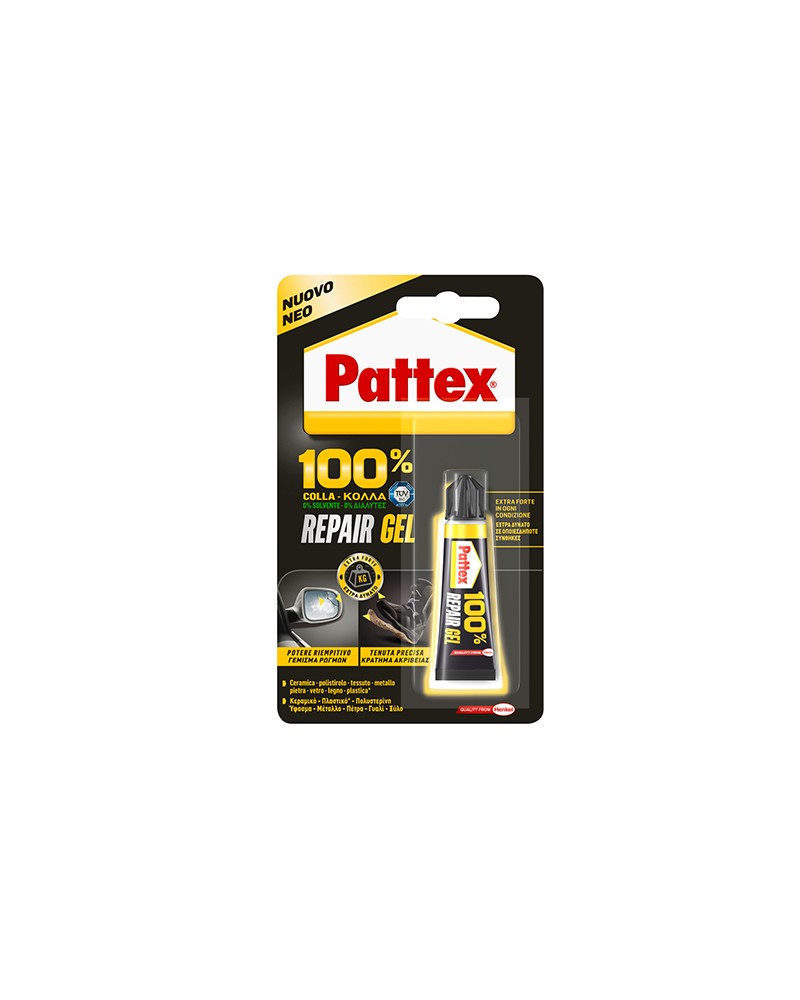 PATTEX COLLA REPAIR GEL EXTREME 8 GRAMMI - adesivo flessibile multiuso, ideale per tutti i materiali (legno, metalli, plastica, 