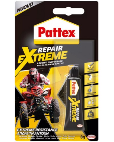 PATTEX COLLA REPAIR GEL EXTREME GRAMMI 20- adesivo flessibile multiuso, ideale per tutti i materiali (legno, metalli, plastica, 