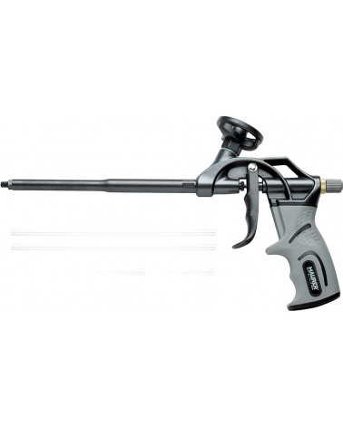 Pistola per schiuma poliuretanica MAURER PLUS - attacco universale - impugnatura ergonomica - corpo e adattatore in lega di allu