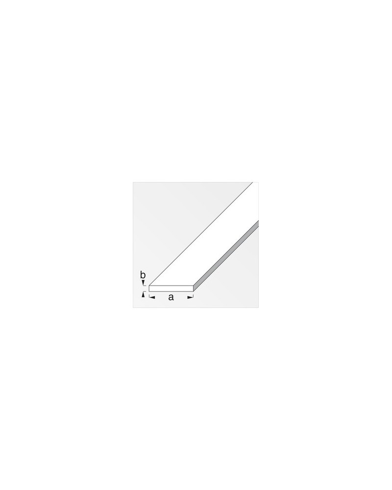 PROFILO BIANCO H200cm PIATTO In alluminio. Dimensioni mm 20x2. Altezza 200 cm. Finitura bianco