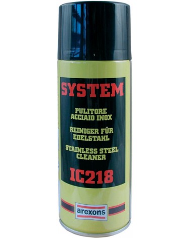 Pulitore, lucidante, protettivo per acciaio inox, spray 400ML, SYSTEM IC218 - idoneo per la pulizia e protezione di superfici in