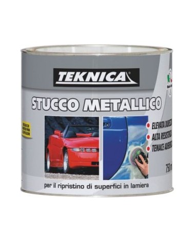 STUCCO METALLICO ML125 TEKNICA ART. TK07-0080. Per il ripristino di superfici in lamiera, elevata durezza, alta resistenza, tena
