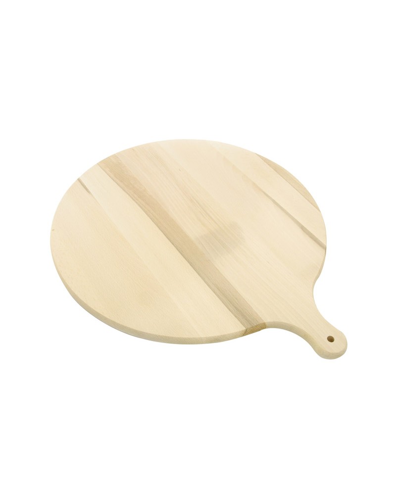 TAGLIERE TONDO CON MANICO CM35Tagliere tondo con manico in legno di faggio. Ideale per la polenta ma anche per la pizza la focac