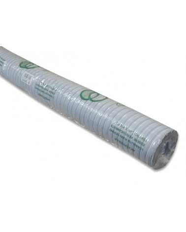 Tubo alluminio pieghevole bianco. DIAMETRO 80MM Temperatura massima 300°C. allungabile a 3 mt.