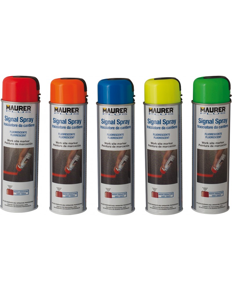 Vernice tracciante spray fluorescente MAURER PLUS - bomboletta da 500 ml