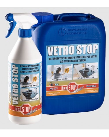 VETRO STOP 750ML DIXI. Detergente profumato specifico per la pulizia e la cura dei vetri ad effetto antistatico.