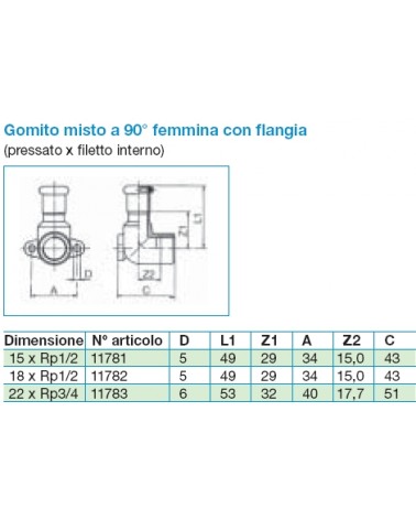 GOMITO INOX FF C/FL 15x1/2