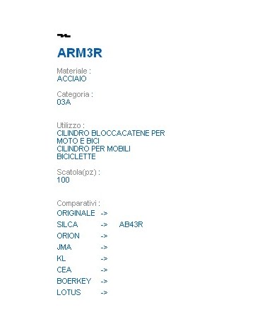 CHIAVE ARM3R | AB43R      