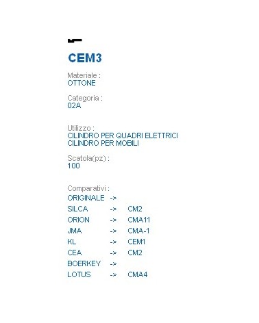CHAVE CEM3 | CM2          