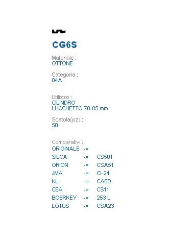 CHIAVE CG6S | CS501       