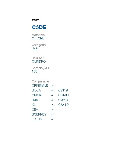 CHIAVE C5DE | CS119       
