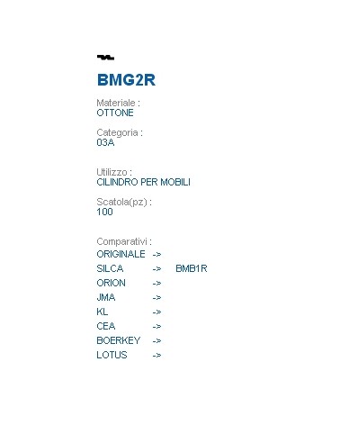 CHIAVE BMG2R | BMB1R      