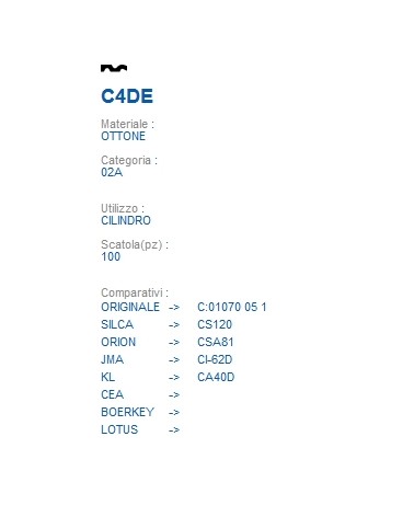 CHIAVE C4DE | CS120       