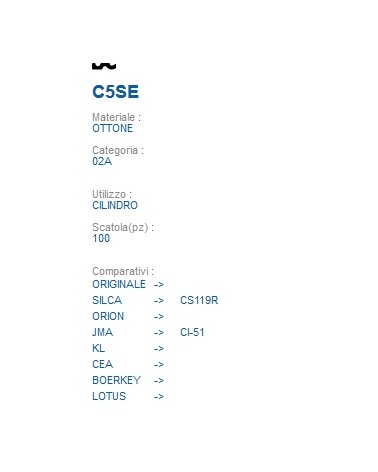 CHIAVE C5SE | CS119R      