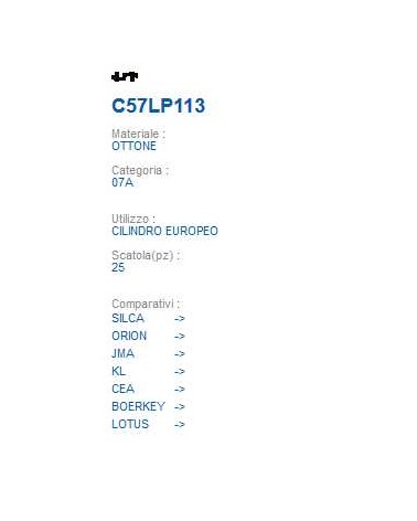 CHIAVE C57LP113 | CS157AP 