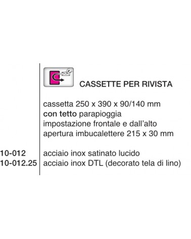 CASSETTA POST RIVIS C/T IX