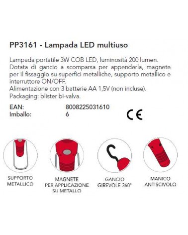 LAMPADA LED SUP/MET COB 3W