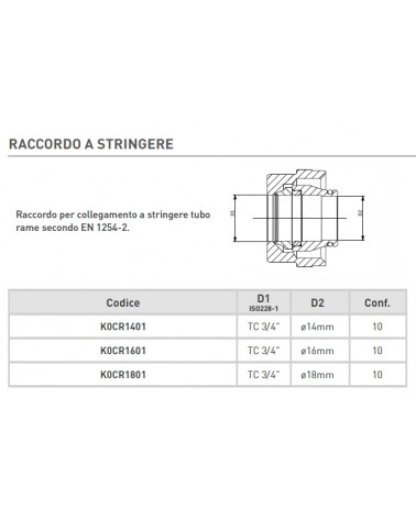RACC GAS STRINGERE 3/4FX16