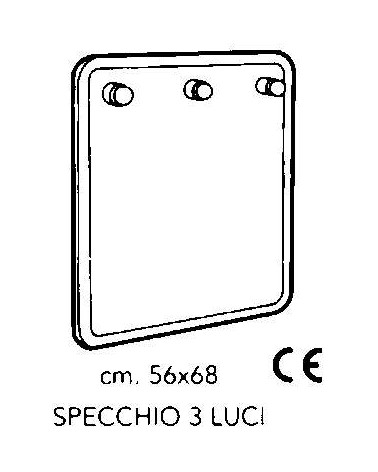 SPECCHIO 3 LUC. 68x56 BIAN