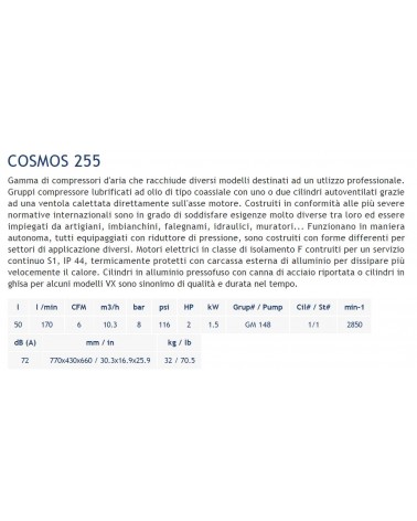 COMPRES 50L COSMOS 255-2HP