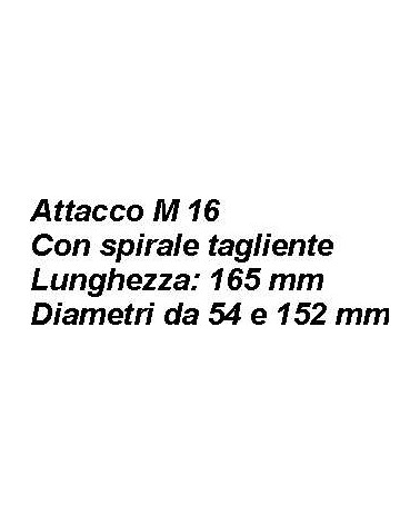 CORONA DIAMAN diametro  54x165 M16