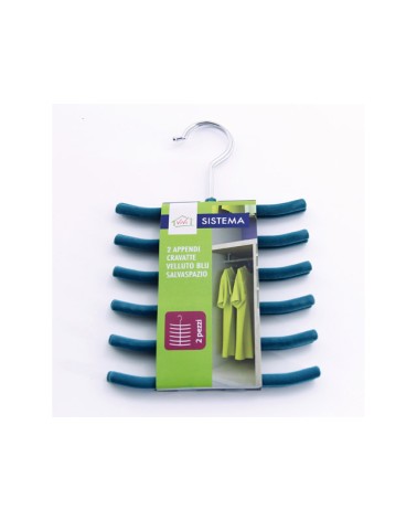 APPENDICRAVATTE VELLUTATO BLUConfezione 2 appendicravatte.