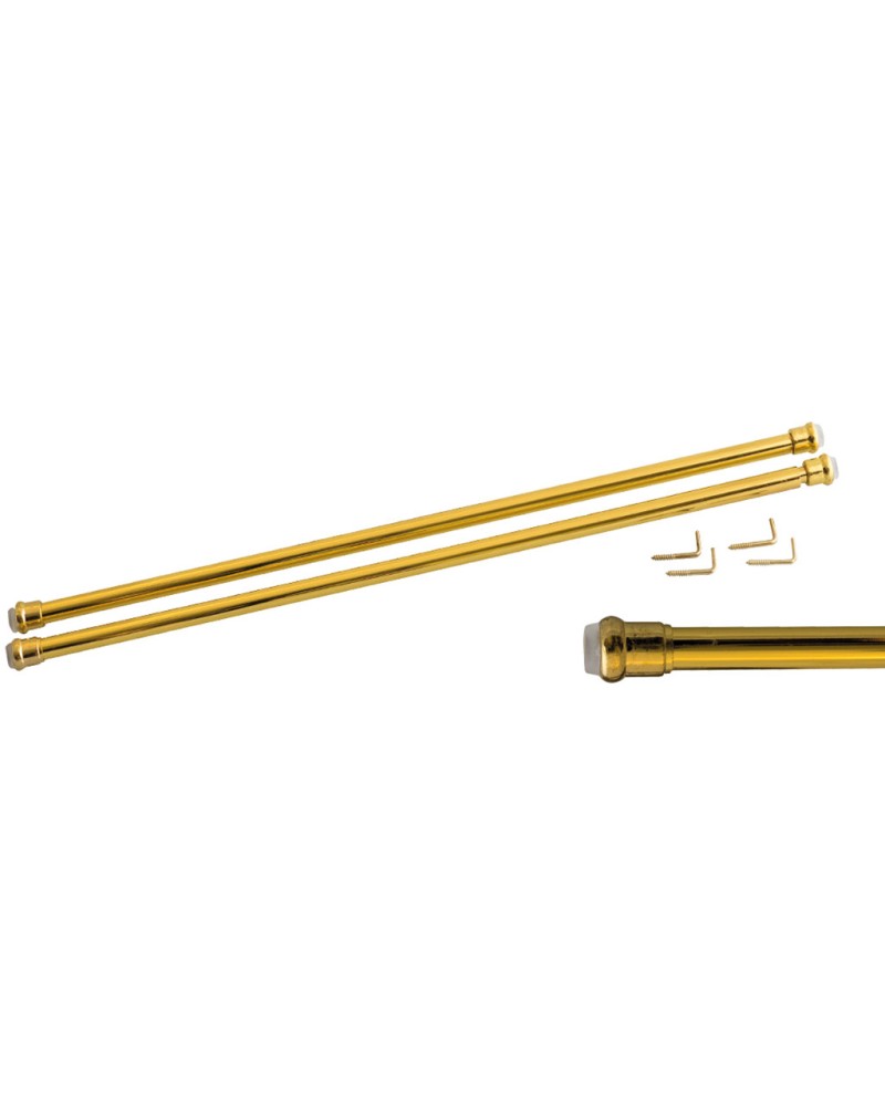 Bris-bris allungabile CM27-36 per tende, MAURER mod. IUTA -  diam. 8 mm - con molla - con ventose e cancani - in acciaio colore 