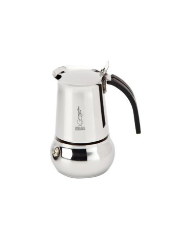 CAFFETTIERA NEW KITTY 4 TAZZETotalmente in acciaio lucido. Le linee armoniose valorizzano la purezza del materiale e la praticit