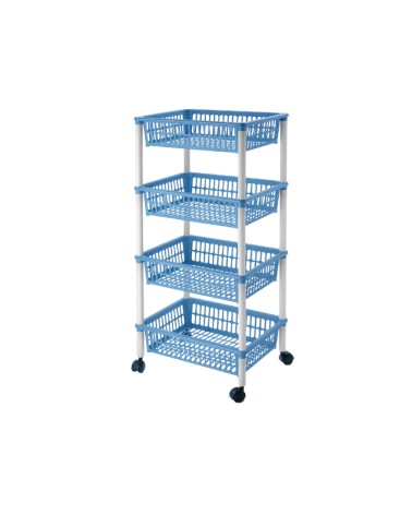 Carrello Tontarelli a 4 ceste mito 4. Dimensioni cm.40 x 29 x h.85. COLORE VERDE /  GIALLO