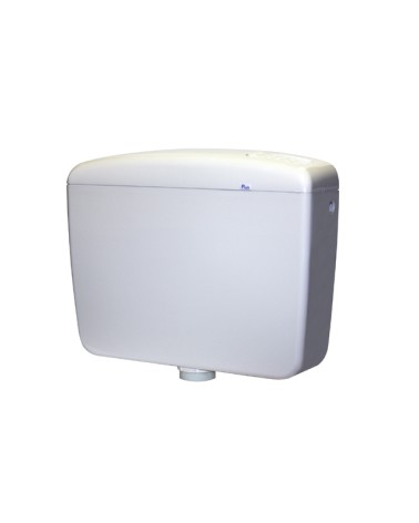 Cassetta a zaino ultra-piatta, ESTERNA realizzata interamente in ABS, capacita\' 9 litri, con pulsante economizzatore d\'acqua s