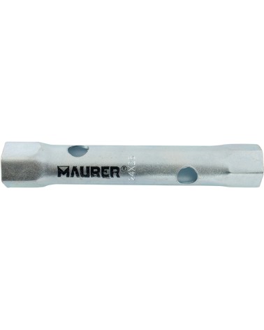 Chiave a tubo 30X32MM doppia esagonale MAURER - leggera, in acciaio stampato cromato