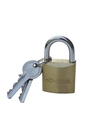 Cisa 21010-30-0  30MM KA SERIE GT0370. Lucchetto LOGO ad arco normale, corpo in ottone, fornito con 2 chiavi.