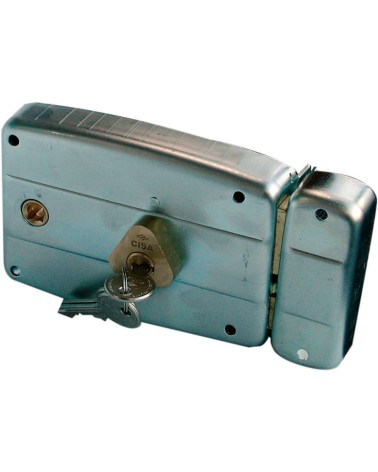 Cisa 50471-60-2 Serratura da applicare a cilindro (02106) da cancello. Con aletta di fissaggio.
