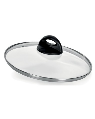 COPERCHIO VETRO CM28 BORDO INOX METALSOMMA