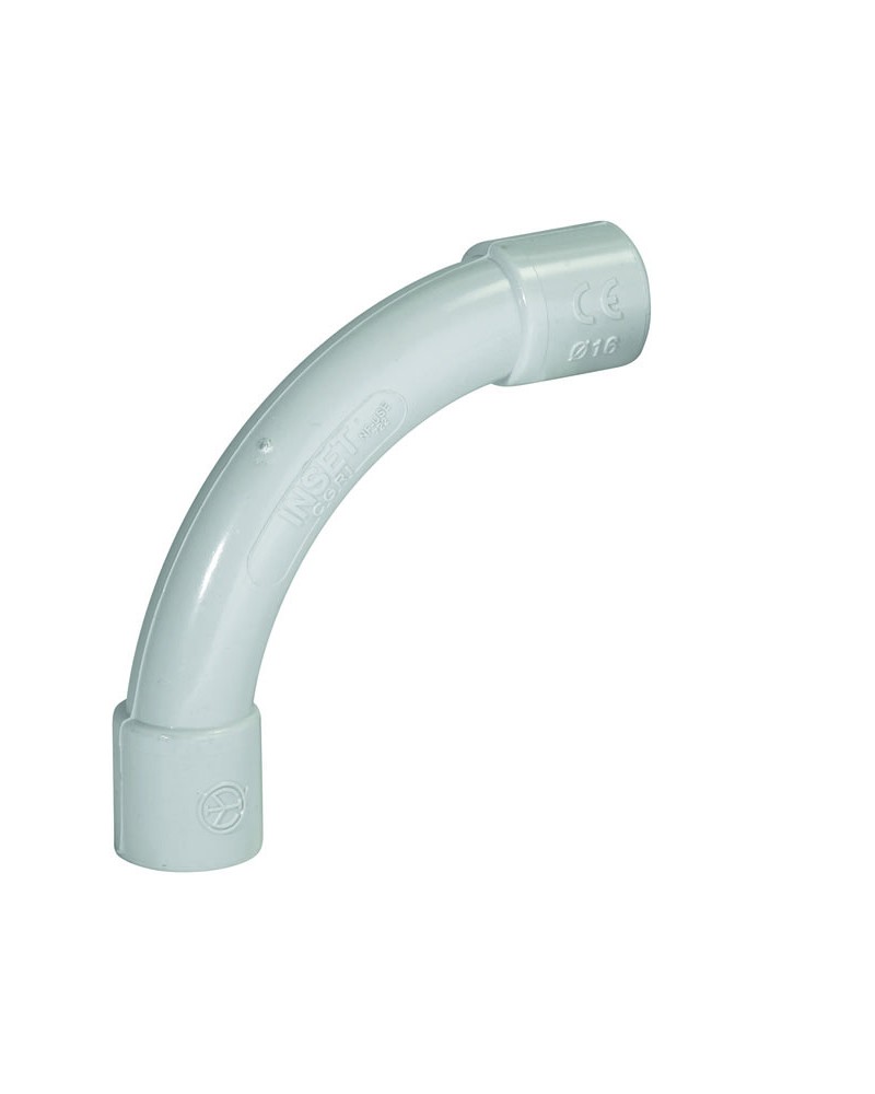 Curva a 90° tubo/tubo ip40 mm16