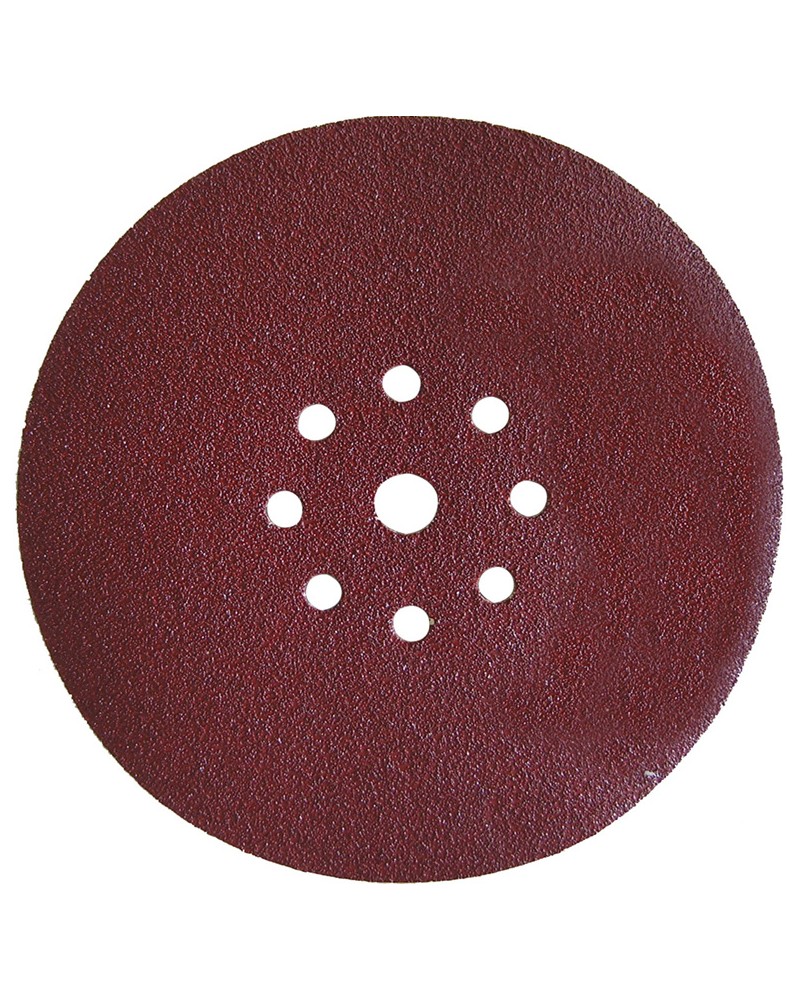 Disco abrasivo velcrato GRANA 220 - articolo E28 -  diametro 225 - con 8 fori - idoneo per levigatrice a giraffa