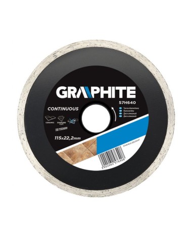 DISCO DIAMANTATO 115 X 22,2 MM, SOLIDO ART. 57H640 GRAPHITE