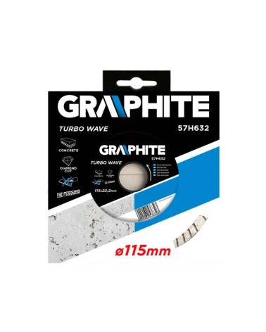 DISCO DIAMANTATO 115 X 22,2 MM, TURBO WAVE graphite ART. 57H632