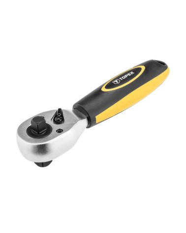 DOPPIO CRICCHETTO CORTO 1/2 X 3/8, 175 MMMARCA: TOPEXCricchetto corto TOPEX (rif. 38D543) lungo 175 mm con due misure quadrate: 