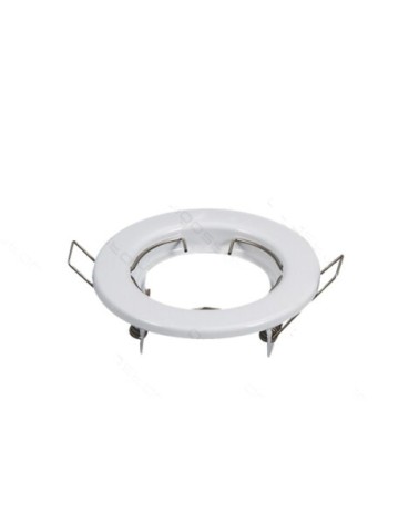 FARETTO INCASSO FISSO TONDO FORO 60 BIANCO PORTA GU10