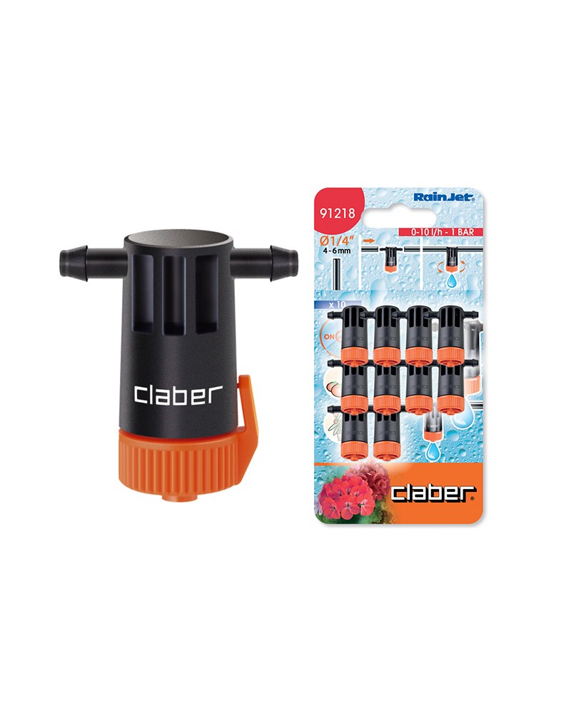 GOCCIOLATORE IN LINEA 0-10 L/H 1/4  PZ10 LINEA RAINJET ART. 91218