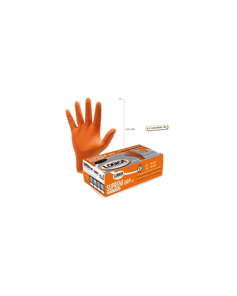 GUANTO NITRILE SUPREM GRIP XL cm 24, senza polvere, 50 PEZZI, LOGICA
