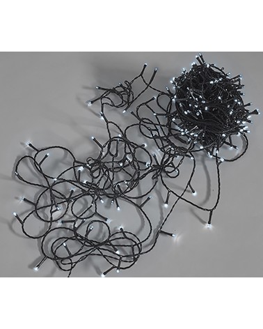 Luci natalizie COLORE BIANCO FREDDO 300LED a batteria - uso interno ed esterno (IP44) -  8 giochi di luce e funzione memory - lu