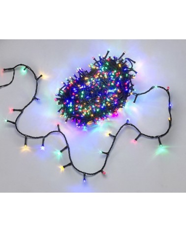 Luci natalizie COLORE BLU GHIACCIO A CATENA MAURER a LED per esterno - 31V - IP44 - 500LED con controller integrato nel trasform