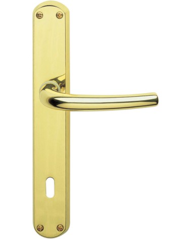 MANIGLIA OTTONE LUCIDO CON PLACCA Q8Y MILENA