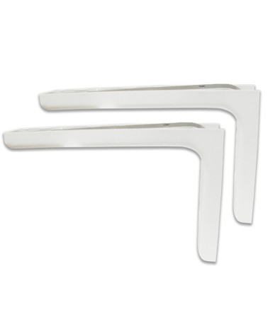 Mensola in ABS BIANCA da arredamento completa di tasselli e viti CM.24 2 PEZZI