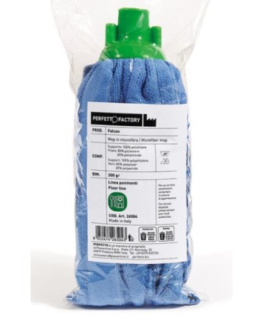 Mop industriale FALCON in microfibra da gr. 200 VERDE ART.26504 PERFETTO